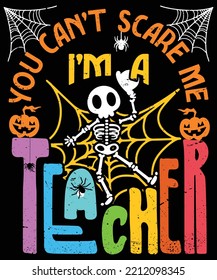 NO ME PUEDES ATRAVESAR QUE SOY UNA MAESTRA HALLOWEEN TSHIRT - DISEÑO DE CAMISETAS DE HALLOWEEN