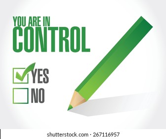you are in control approval concept illustration design graphic