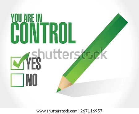 you are in control approval concept illustration design graphic