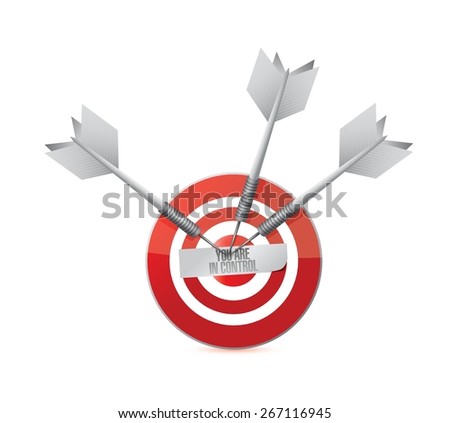 you are in control target sign concept illustration design graphic