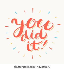 You did it. Congratulations card.