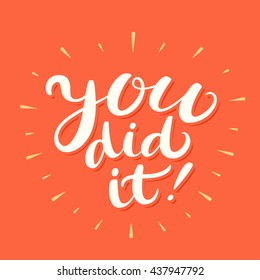 You did it. Congratulations card.