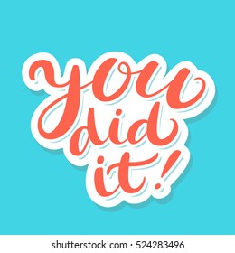 You did it. Congratulations card.