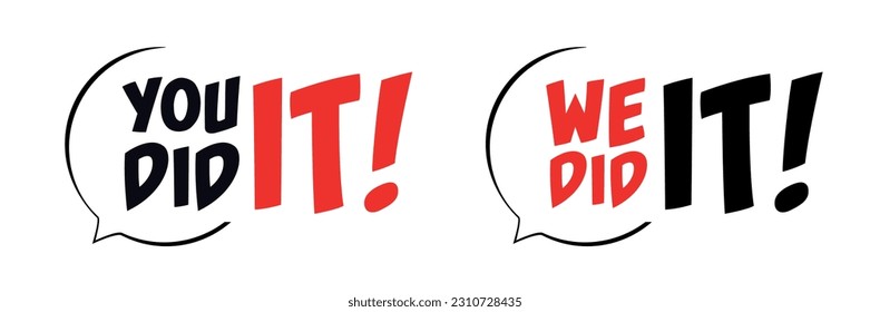 You did it, we did it on speech bubble