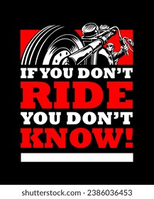 If you dont ride vintage vector t-shirt design