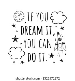 You Dream You Can Do Motivational Stock Vector (Royalty Free ...