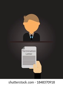 you are fired letter from boss vector