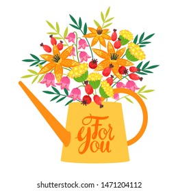 For you flat vector postcard, greeting card template. 