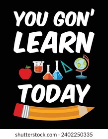Aprenderás hoy Inspirando Motivación. Tipografía vectorial