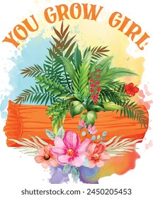 you grow girl T shirt Design Lover