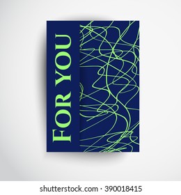 For you. Hand drawn abstract pattern with place for text. 