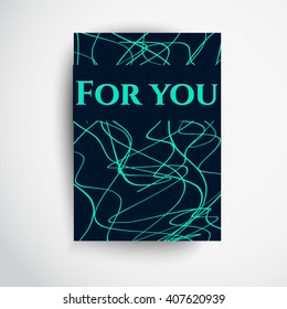 For you. Hand drawn abstract pattern with place for text. 