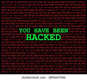 You have been hacked with dummy code text in the background