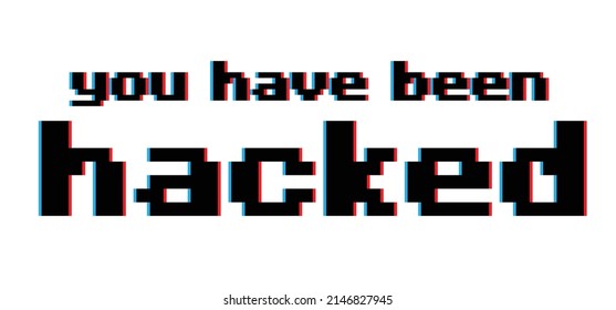 You Have Been Hacked. Vector Hacker Icon Or Pictogram. Keylogger, Cyber War Security Concept. Technology Data. Hybrid, And Warfare, DDoS Attack. Hackers, Criminals. Login And Password. Digital, Pwned.