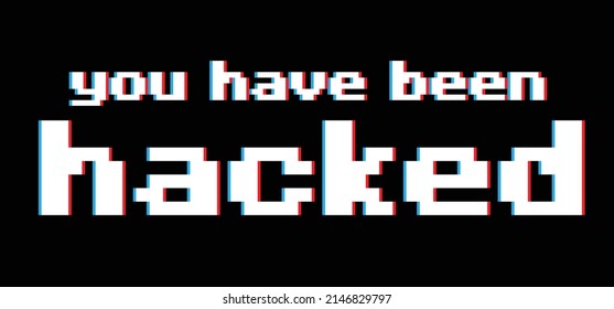 You Have Been Hacked. Vector Hacker Icon Or Pictogram. Keylogger, Cyber War Security Concept. Technology Data. Hybrid, And Warfare, DDoS Attack. Hackers, Criminals. Login And Password. Digital, Pwned.