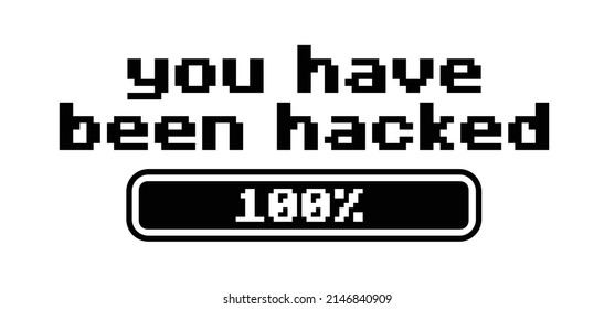 You Have Been Hacked. Vector Hacker Icon Or Pictogram. Keylogger, Cyber War Security Concept. Technology Data. Hybrid, And Warfare, DDoS Attack. Hackers, Criminals. Login And Password. Digital, Pwned.