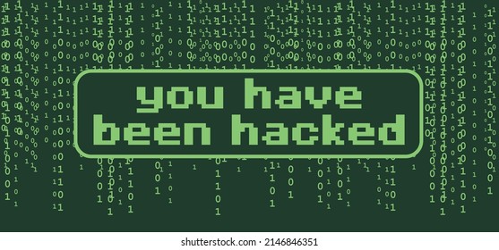 You Have Been Hacked. Vector Hacker Icon Or Pictogram. Keylogger, Cyber War Security Concept. Technology Data. Hybrid, And Warfare, DDoS Attack. Hackers, Criminals. Login And Password. Digital, Pwned.