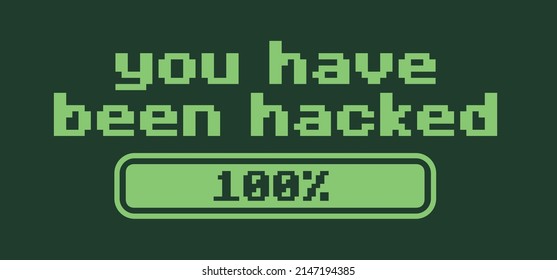 You Have Been Hacked. Vector Hacker Icon Or Pictogram. Keylogger, Cyber War Security Concept. Technology Data. Hybrid, And Warfare, DDoS Attack. Hackers, Criminals. Login And Password. Digital, Pwned.