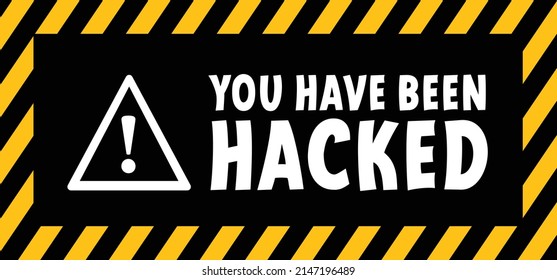 You Have Been Hacked. Vector Hacker Icon Or Pictogram. Keylogger, Cyber War Security Concept. Technology Data. Hybrid, And Warfare, DDoS Attack. Hackers, Criminals. Login And Password. Digital, Pwned.