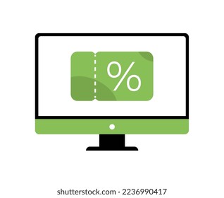 You have a discount card. Notification from store or app on desktop screen