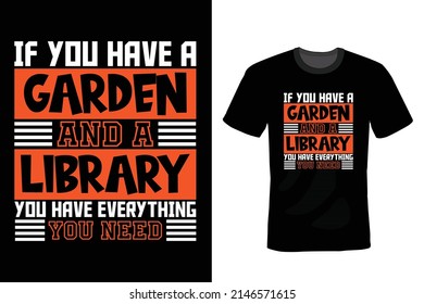 Garden-T-Shirt-Design, Vintage, Typografie