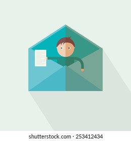 You have got mail. new massage. vector