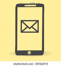 You have received a message on the phonevector icon