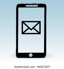 You have received a message on the phonevector icon