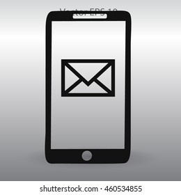 You have received a message on the phonevector icon