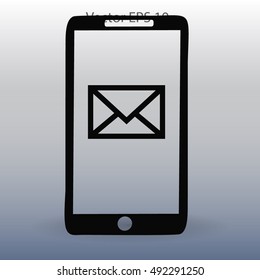 You have received a message on the phonevector icon