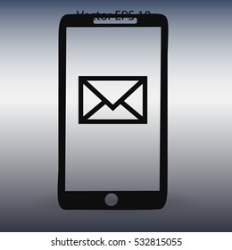 You have received a message on the phonevector icon