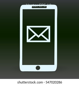 You have received a message on the phonevector icon