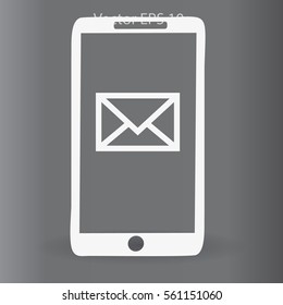 You have received a message on the phonevector icon