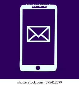 You have received a message on the phonevector icon