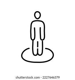 Aquí está el icono del doodle. Esbozo negro dibujado a mano. Ilustración vectorial.