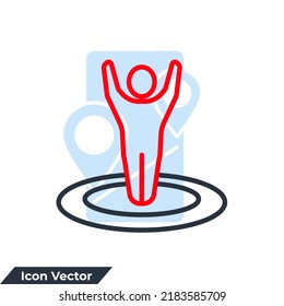 you are here icon logo vector illustration. Destination symbol template for graphic and web design collection