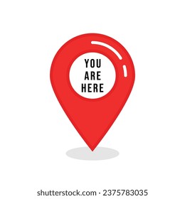 You are here icon sign. vector illustration