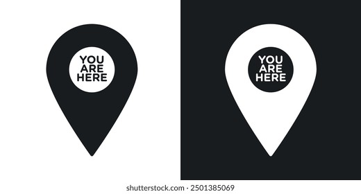 You are here icon in solid style