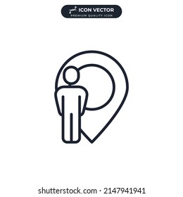you are here icon symbol template for graphic and web design collection logo vector illustration