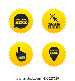 You are here icons.