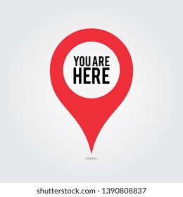 You Are Here Location Pointer Pin