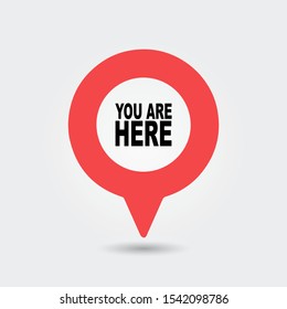 You Are Here Location Pointer Pin