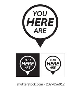 You Are Here Location Pointer Pin