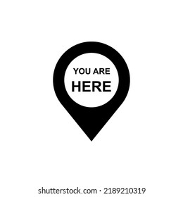 You Are Here Location Pointer Pin vector illustration