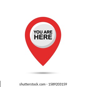 You Are A Here. Marker And Pointer Icon.