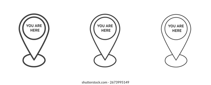 You are Here Pointer icon design, suitable for web, infographics, interface and apps.