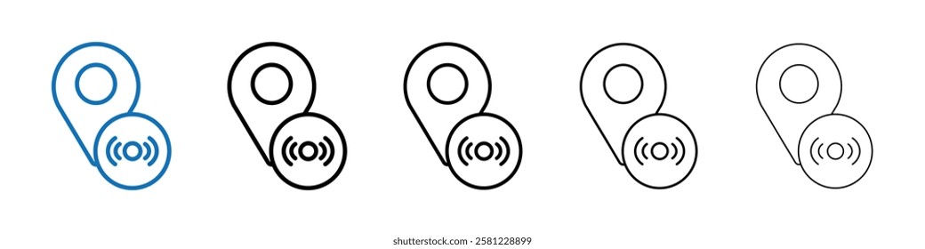 You are Here Pointer Icon Outline vector logo for web ui