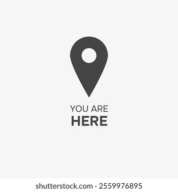 You Are Here pointer tag. Your location marker. Vector illustration