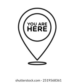 You are here pointerline icon. vector illustration. EPS10