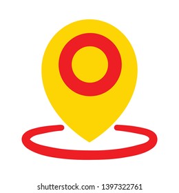 You are here sign icon. Info map pointer with your location. Abstract shape. Gradient map pointer icon. Flyer liquid banner. Vector